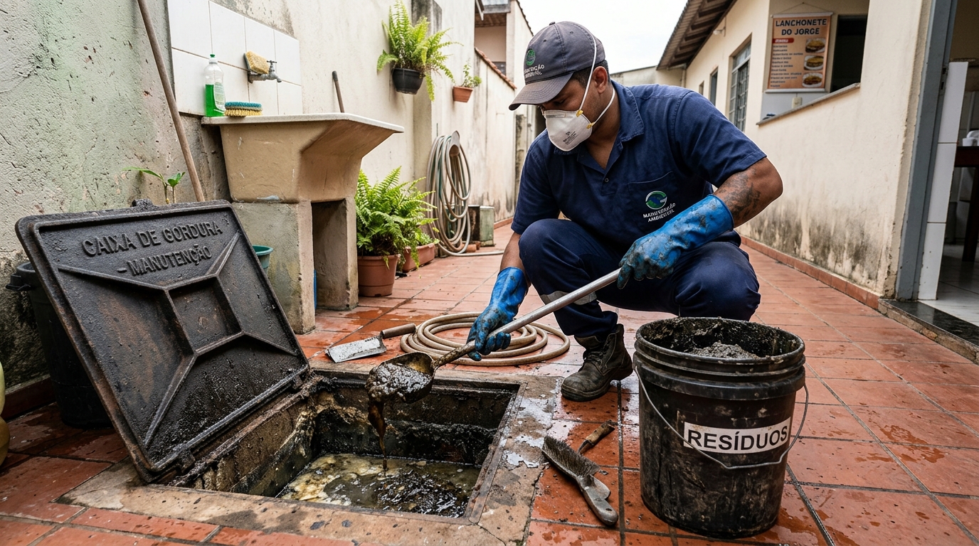 Manutenção de Caixa de Gordura em Santo André‑SP